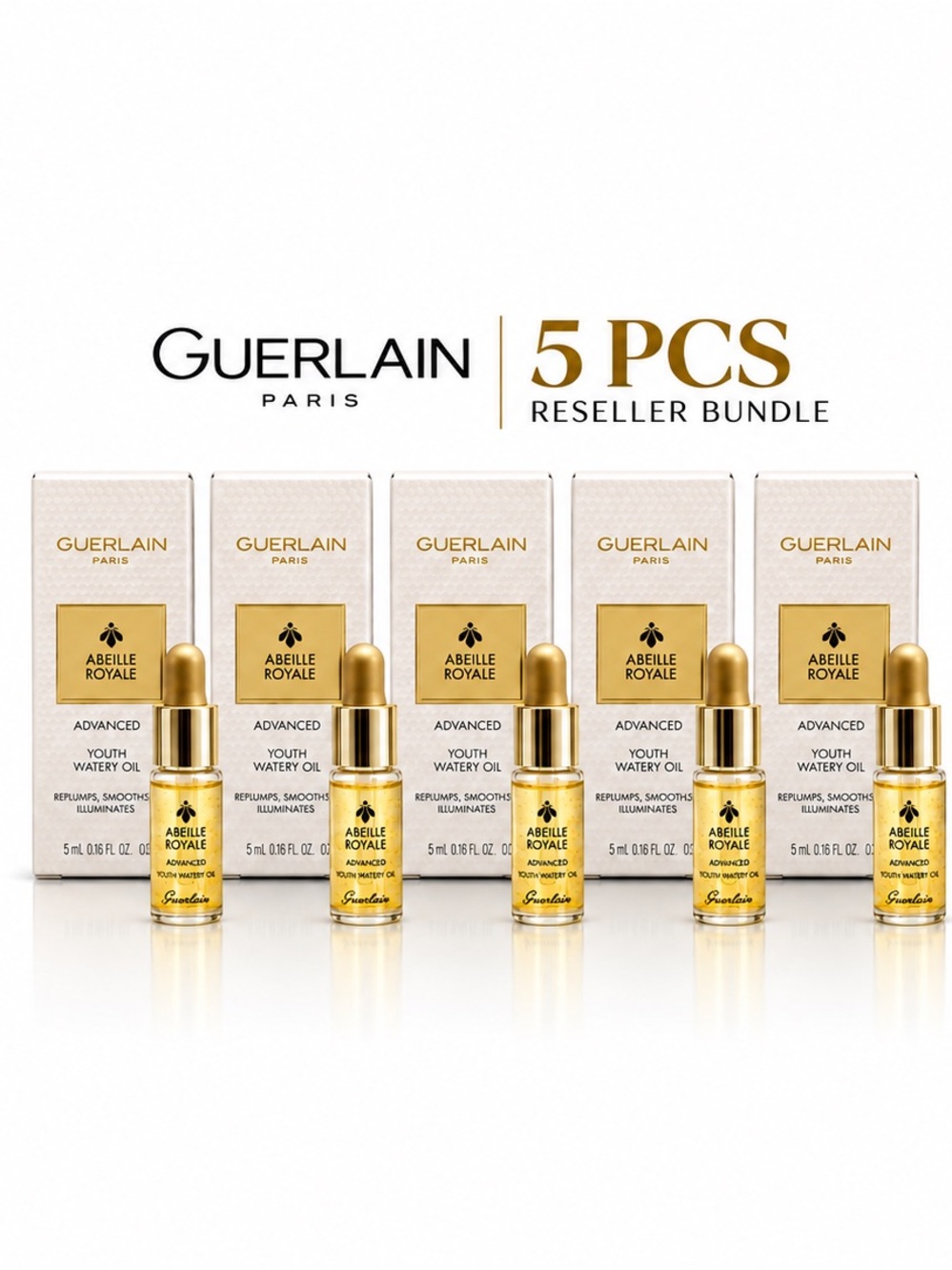 GUERLAIN Abeille Royale Advanced Youth Watery Oil - Gold Bottles (5pc)